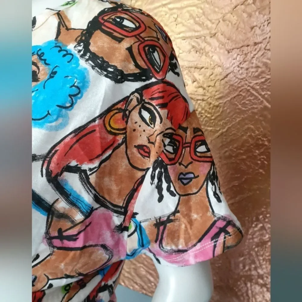 Colorful Graphic Women Top - Picture 11 of 11